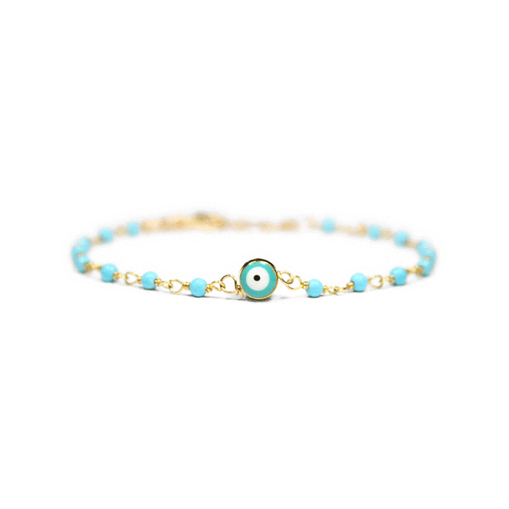 Evil Eye Turquoise Rosary Bracelet