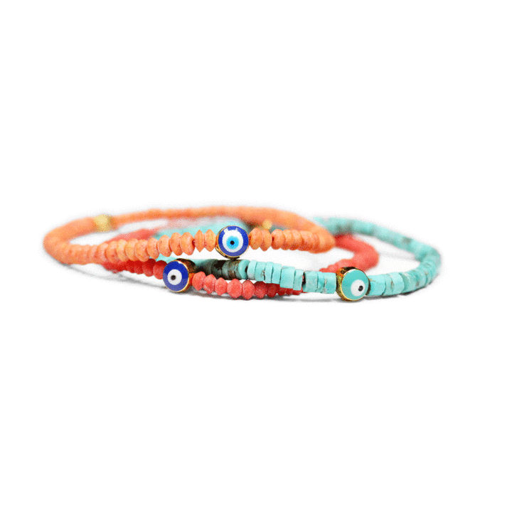 Evil Eye Stretch Bracelet | Bloom Jewelry's Travelers Protection Collection