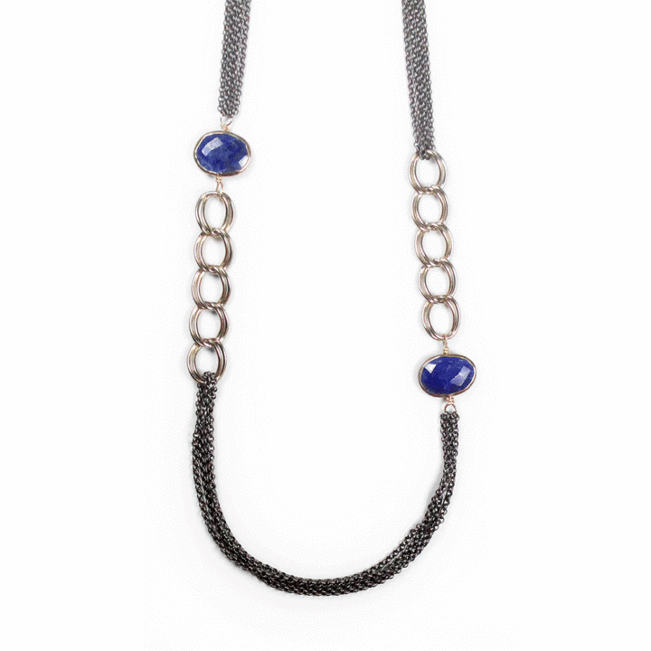 Lapis Rolo Antique Long Necklace