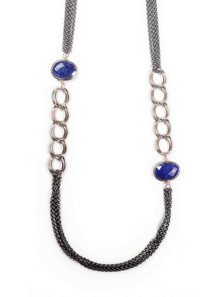 Lapis Rolo Antique Long Necklace