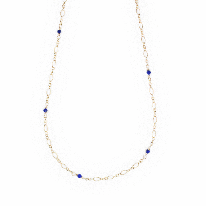 Lapis Gold Filled Filigree Layering Necklace | Everyday Fine Jewelry Bloom Jewelry