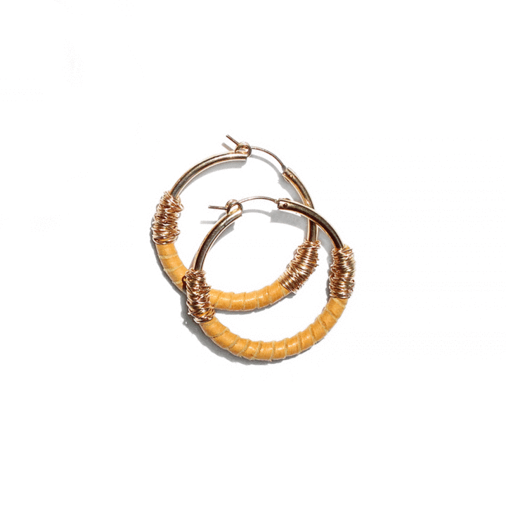 Saffron Medium Classic Hoops | Handcrafted fine jewelry bloom jewelry
