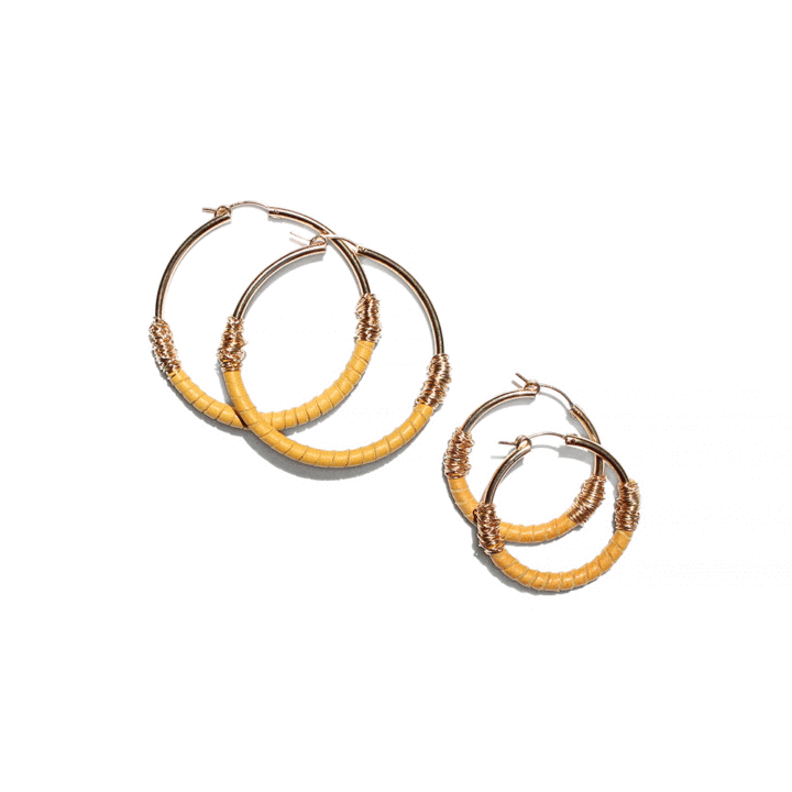 Saffron Large and Medium Classic Hoops | Handcrafted fine jewelry bloom jewelry