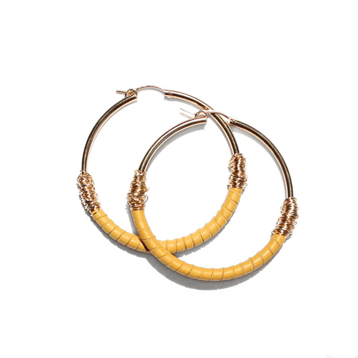 Saffron Large Classic Hoops | Handcrafted fine jewelry bloom jewelry