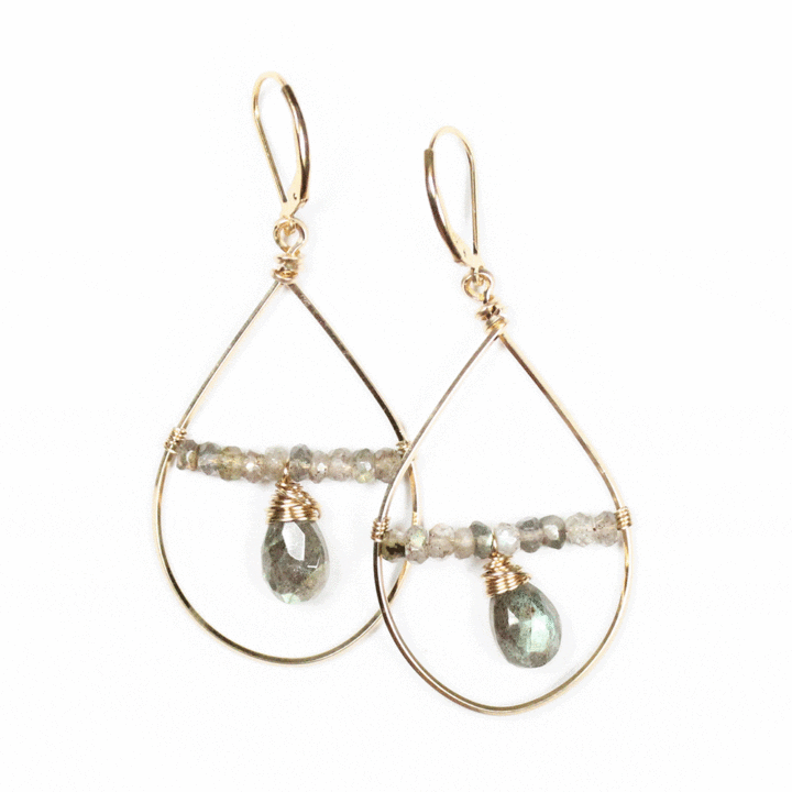 Labradorite Bridge Hoops