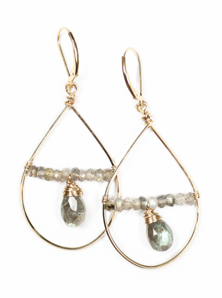 Labradorite Bridge Hoops