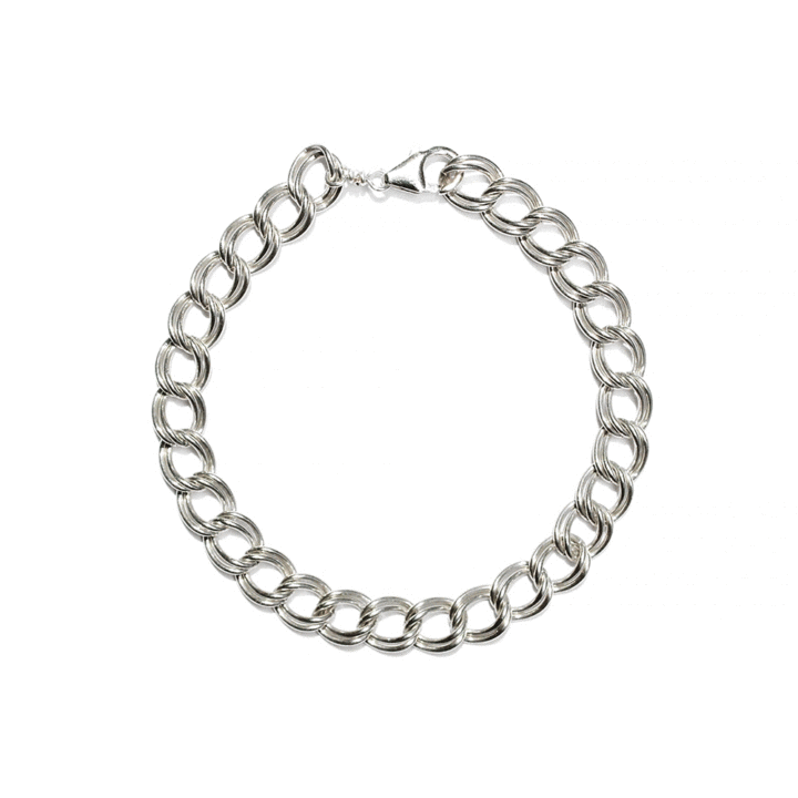 Silver Large Curb Bracelet | Handcrafted Jewelry Made in Colorado