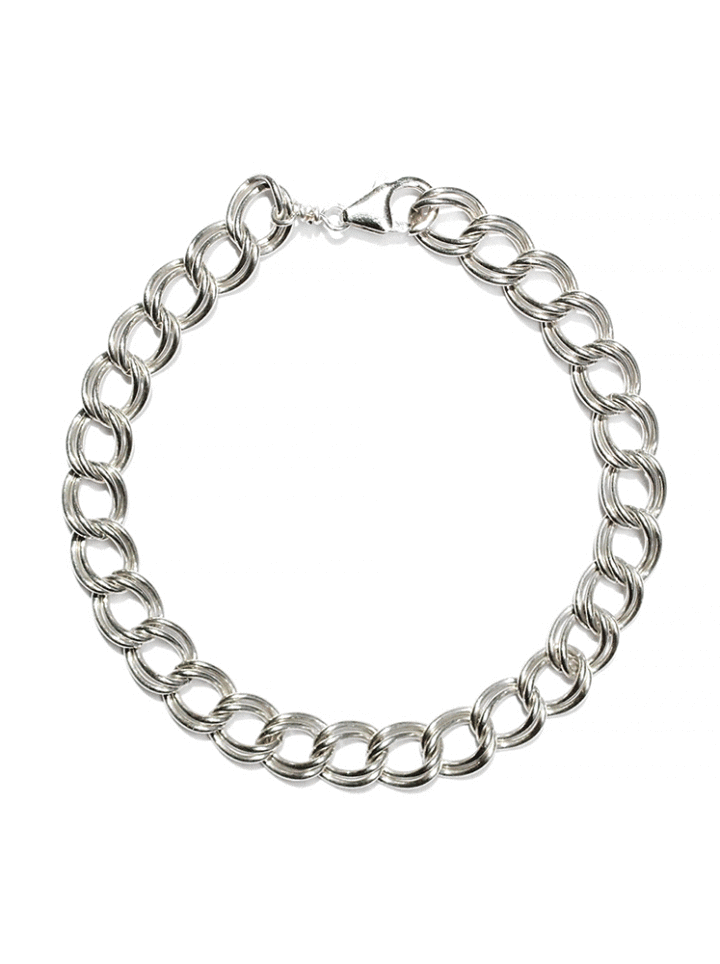 Silver Large Curb Bracelet | Handcrafted Jewelry Made in Colorado
