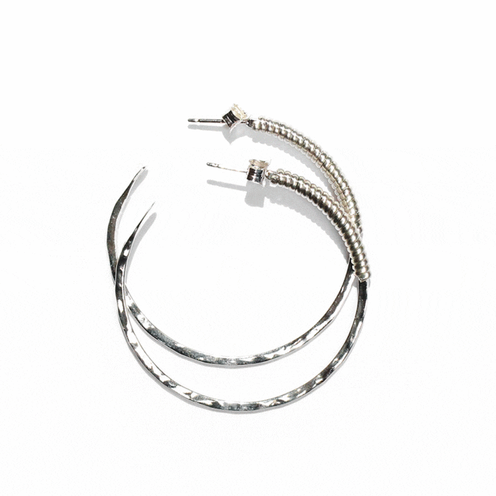 Gold & Silver Large Eclipse Hoops | Bloom Jewelry handcrafted in USA