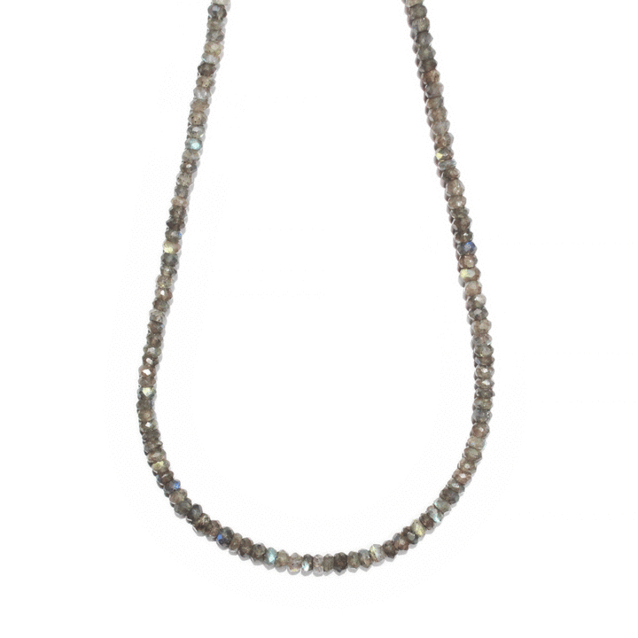 Labradorite Strung Choker Necklace Handcrafted jewelry made in Denver, Colorado