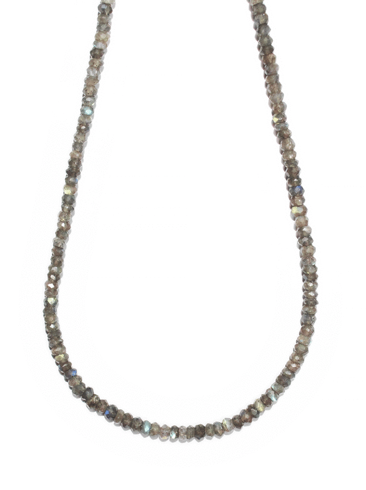 Labradorite Strung Choker Necklace Handcrafted jewelry made in Denver, Colorado