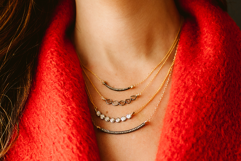 Diamond U Necklaces to make a Statement - Handcrafted in Denver, CO