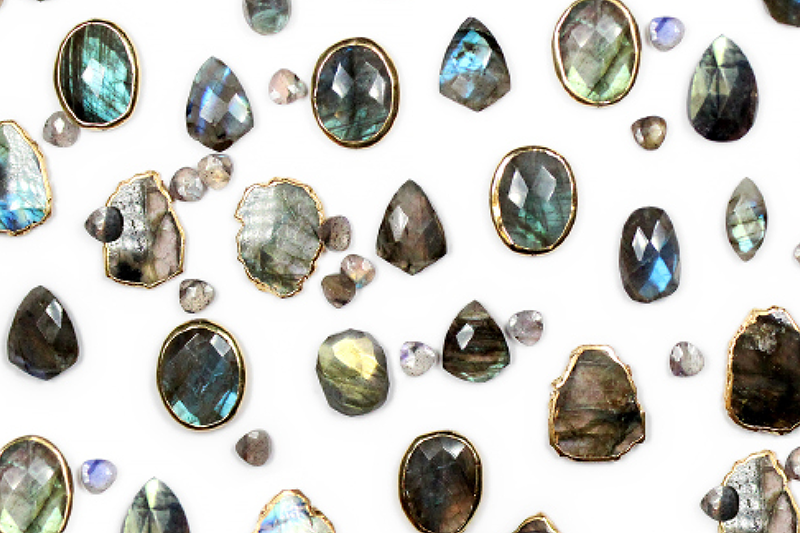 Labradorite Hand Made Fine Jewelry. Bloom Jewelry made in Denver, CO