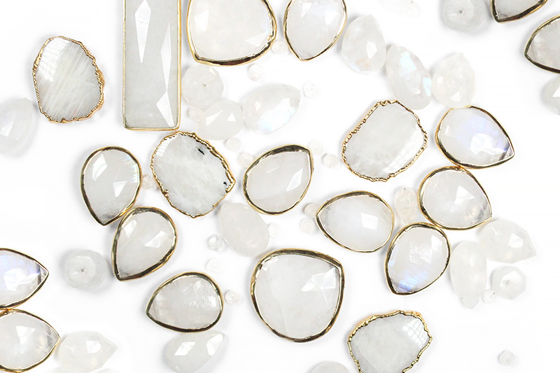 White Moonstone Jewelry With Meaning. Bloom Jewelry handcrafted in Denver, CO.