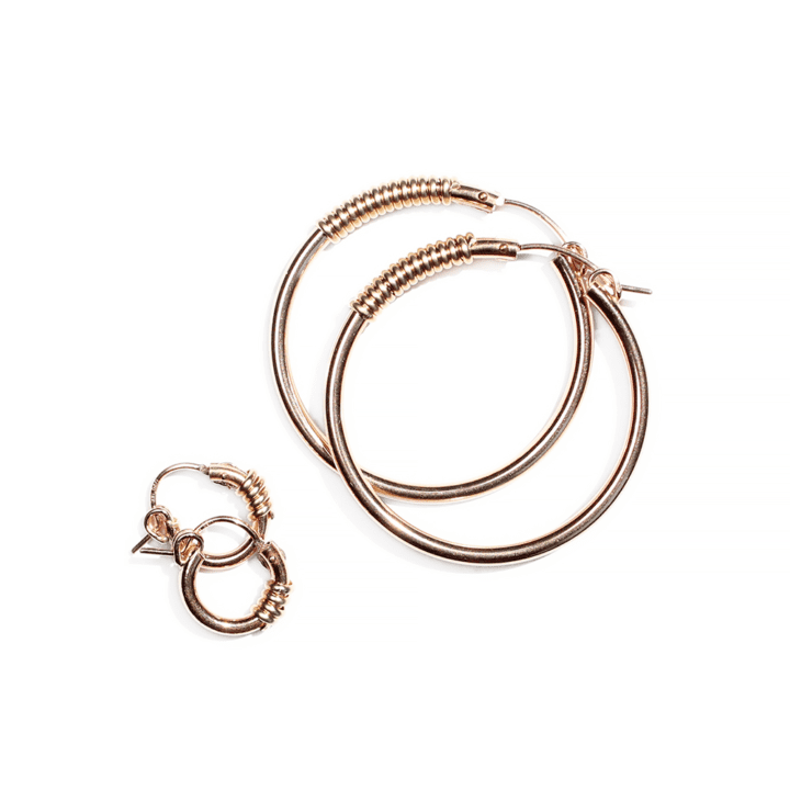 Rose Gold Classic Hoops | Handcrafted Hoops Denver Colorado Bloom Jewelry