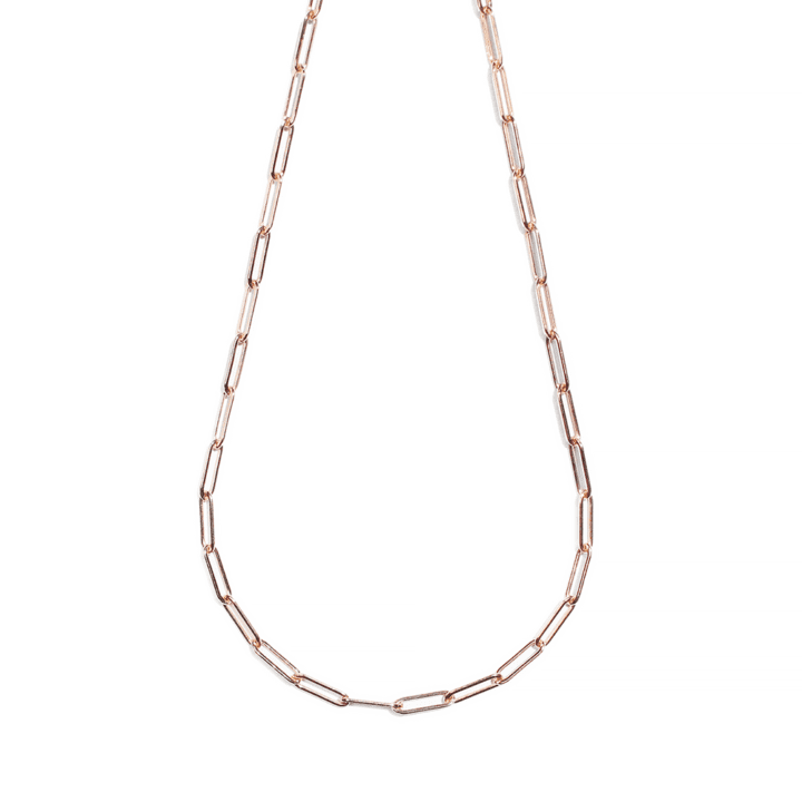 Rose Gold Large Paperclip Necklace