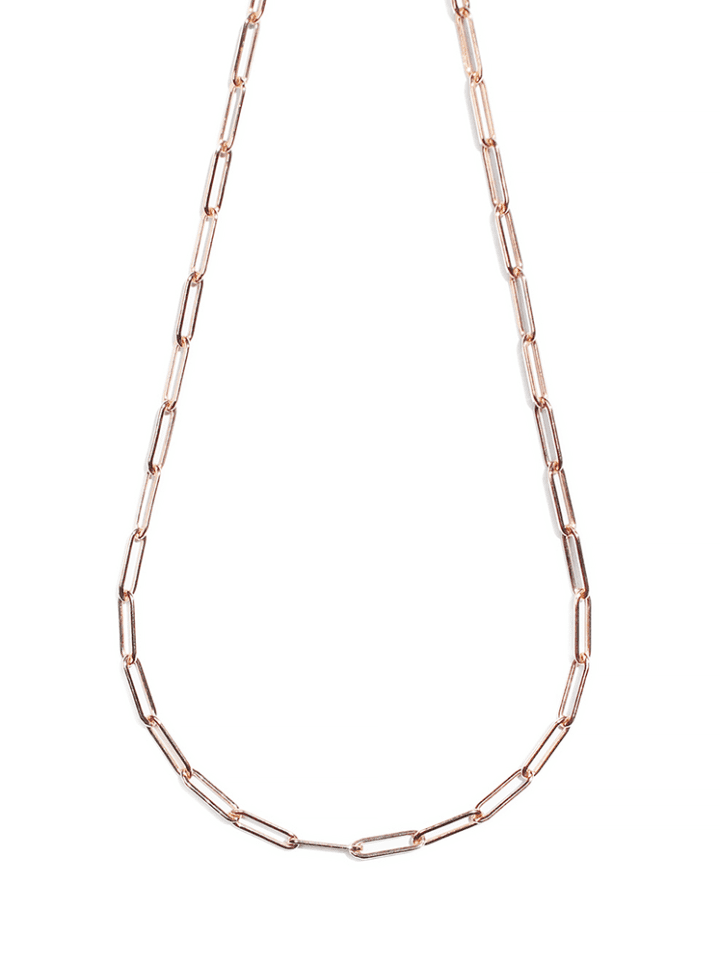 Rose Gold Large Paperclip Necklace