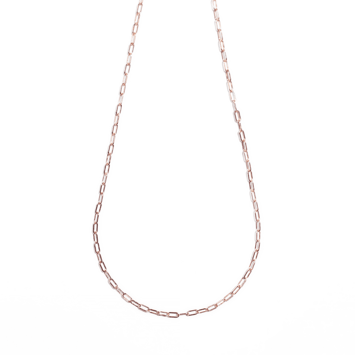 Rose Gold Small Paperclip Layering Necklace | Made in USA Jewelry Bloom Jewlery