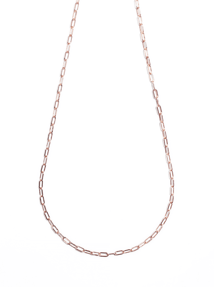 Rose Gold Small Paperclip Layering Necklace | Made in USA Jewelry Bloom Jewlery