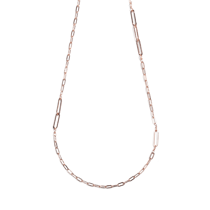 Rose Gold Paperclip Duo Necklace | Handcrafted in Denver, Colorado Bloom Jewelry