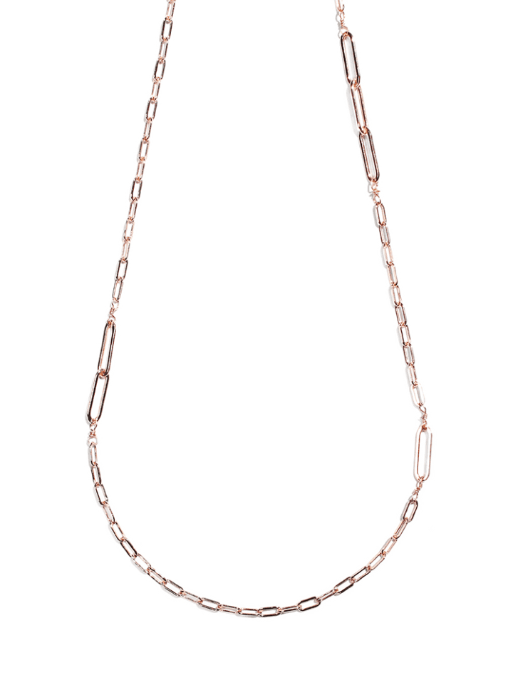 Rose Gold Paperclip Duo Necklace | Handcrafted in Denver, Colorado Bloom Jewelry