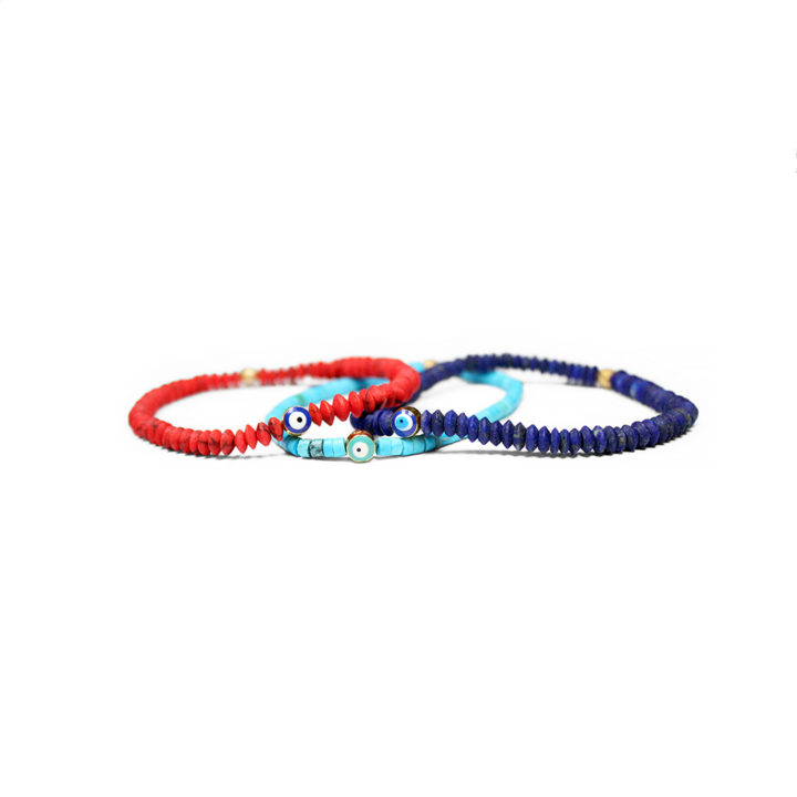 Evil Eye Stretch Bracelet | Bloom Jewelry's Travelers Protection Collection