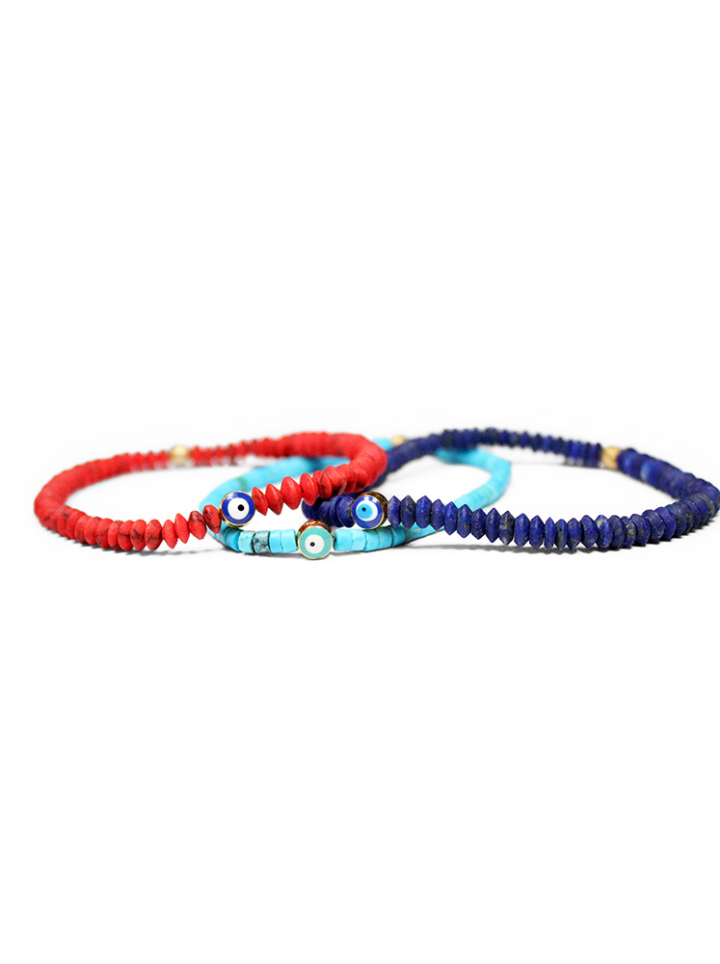 Evil Eye Stretch Bracelet | Bloom Jewelry's Travelers Protection Collection