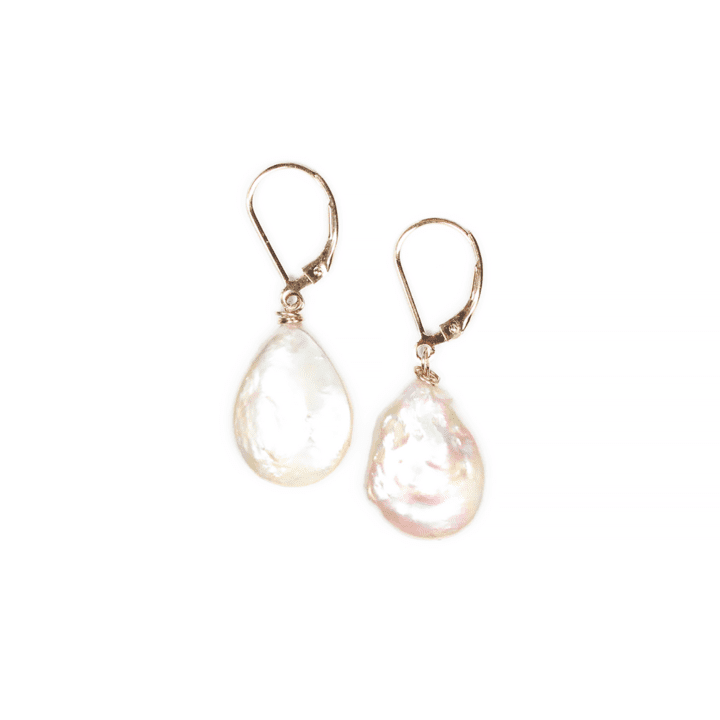 Pearl Tear Large Drop Earrings