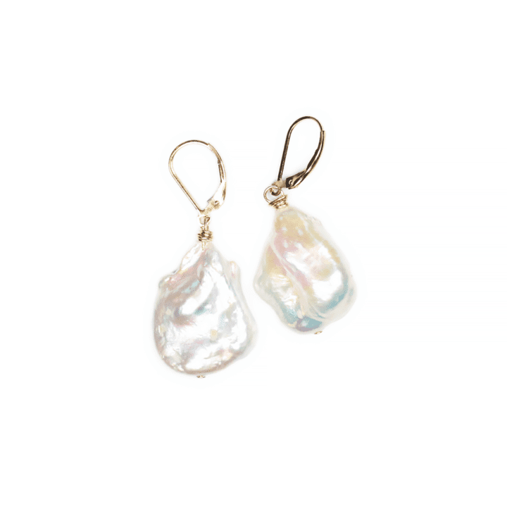 Pearl Tear Large Drop Earrings Bloom Jewelry Handcrafted Jewelry