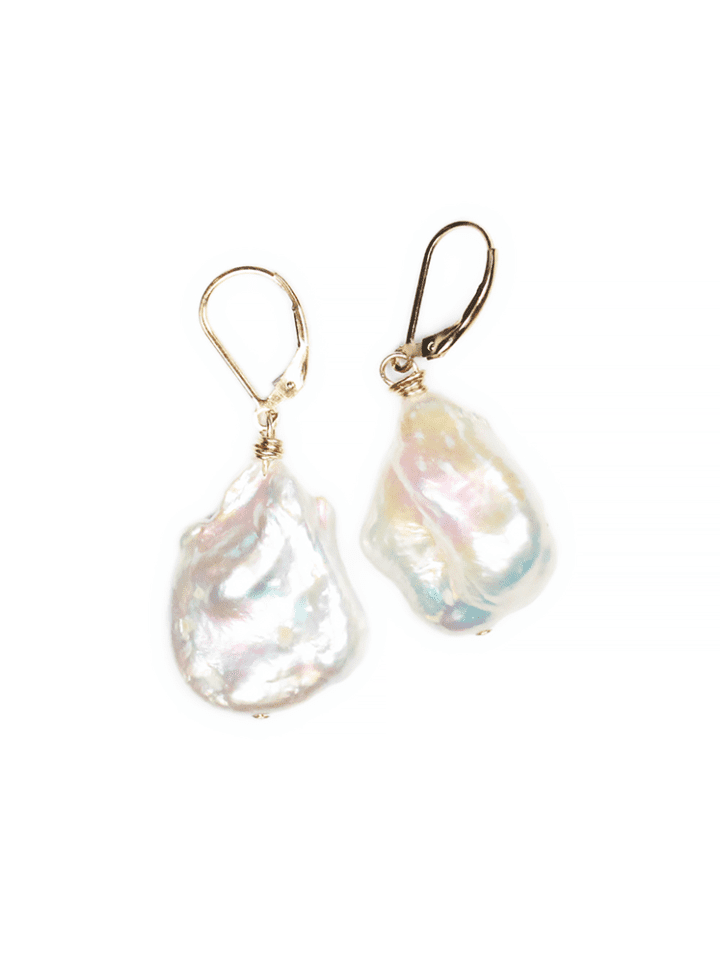 Pearl Tear Large Drop Earrings Bloom Jewelry Handcrafted Jewelry