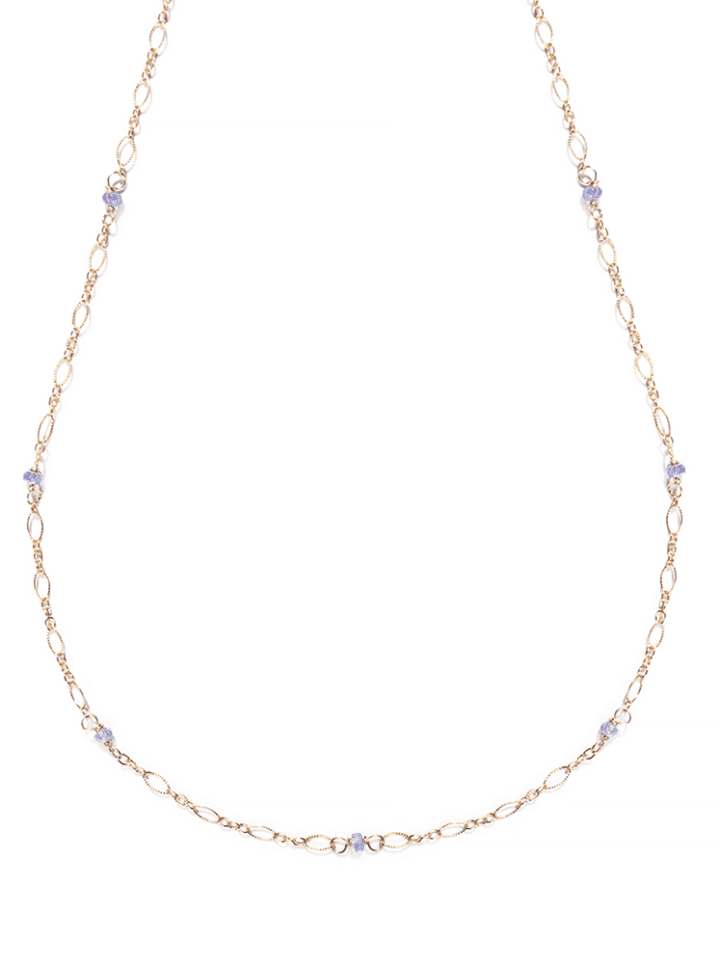 Tanzanite Filigree Layering Necklace Handcrafted Jewelry