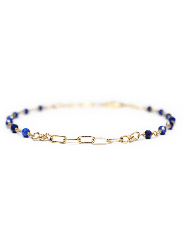 apis & Gold Paperclip Anklet Handcrafted Jewelry in Denver, CO