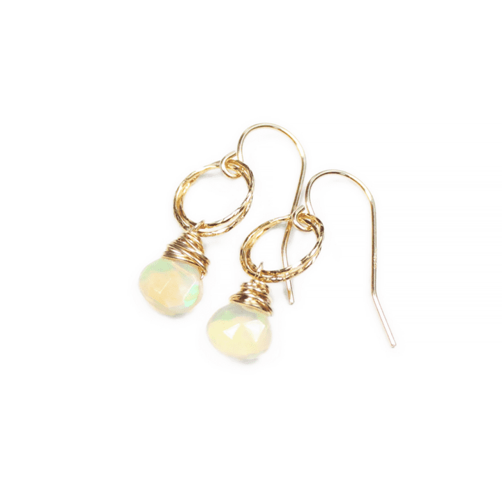 Opal Tear Stardust Drop Earrings Bloom Jewelry Made in USA