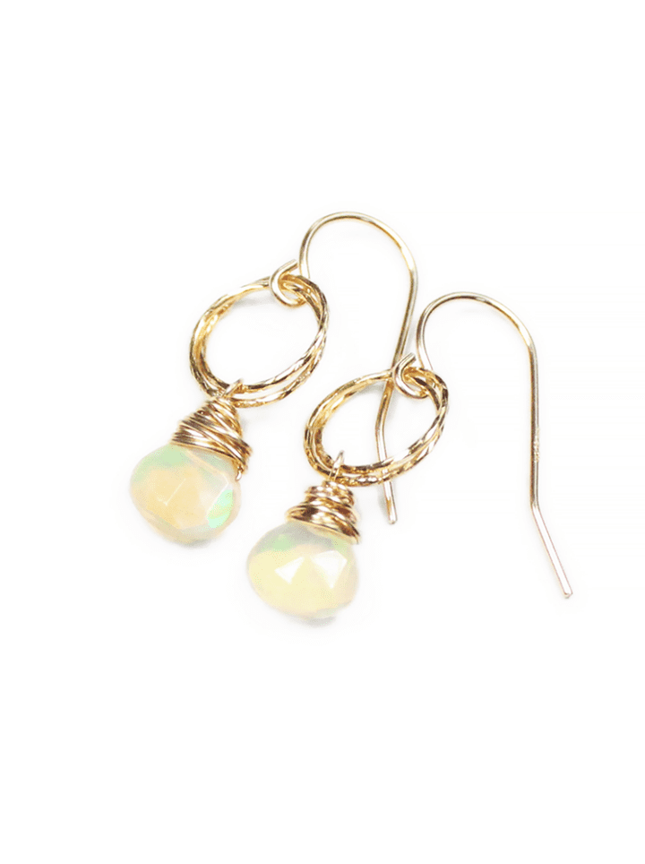 Opal Tear Stardust Drop Earrings Bloom Jewelry Made in USA