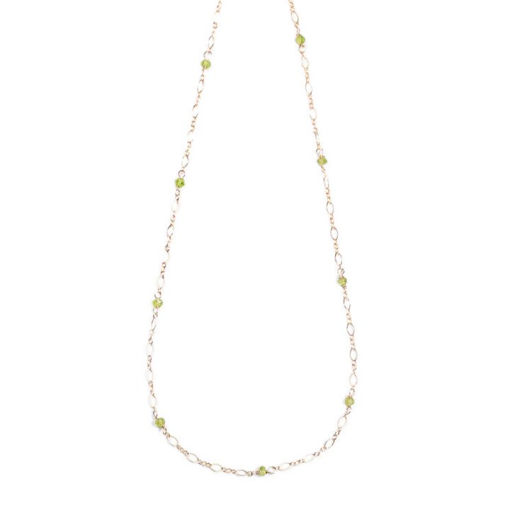 Peridot Gold Filigree Layering Necklace Handcrafted in Denver, CO