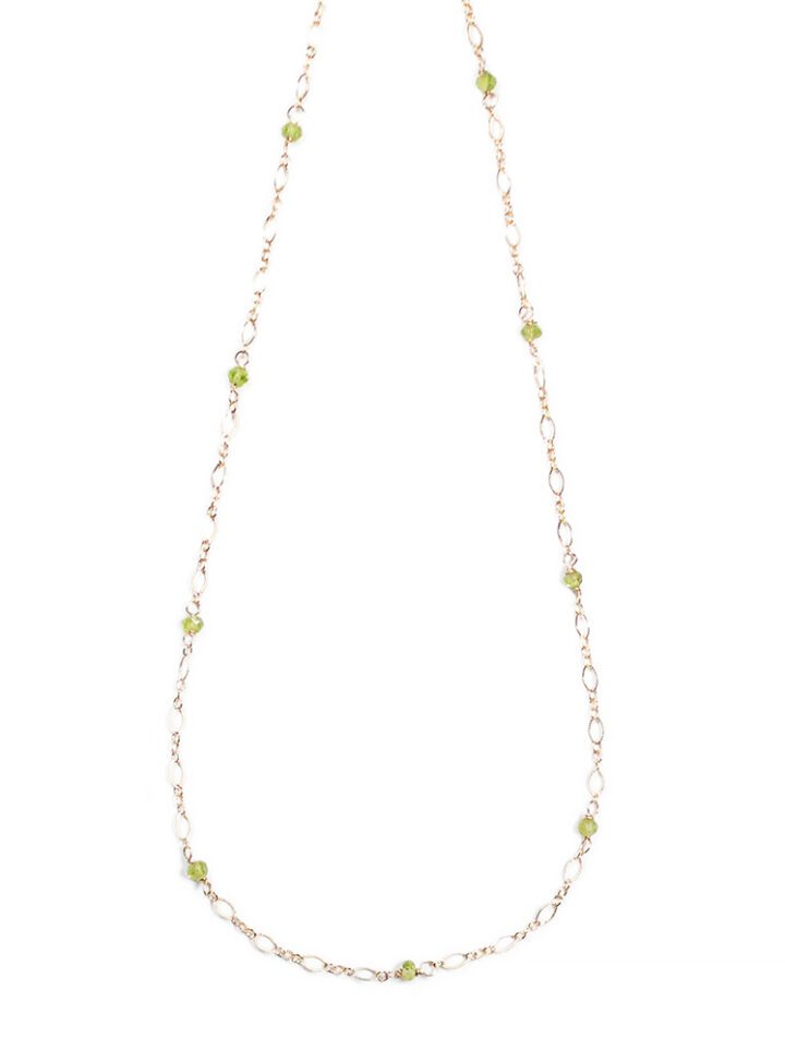 Peridot Gold Filigree Layering Necklace Handcrafted in Denver, CO