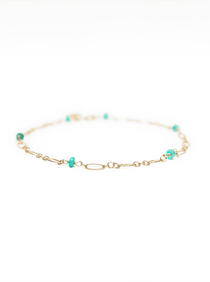 Green Opal & Gold Filigree Bracelet