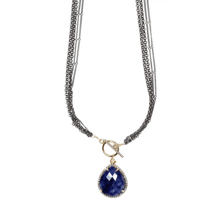 Sapphire & Diamond Necklace | September Handcrafted Birthstone Jewelry