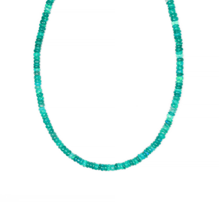 Green Opal Strung Choker Handcrated in Denver, CO. | Bloom Jewelry