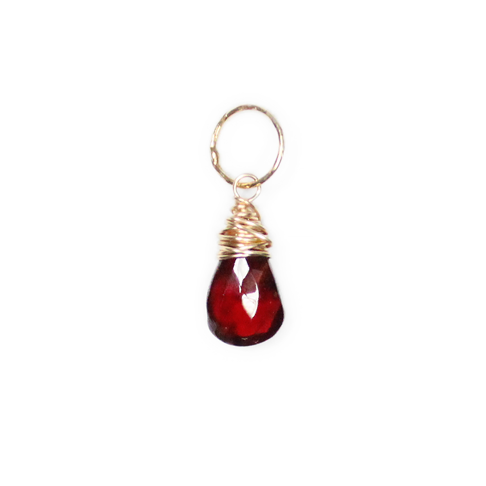 Garnet Birthstone Charm Bloom Jewelry