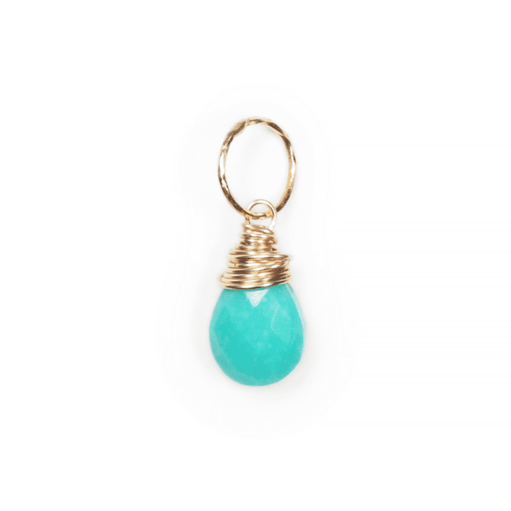 Green Turquoise Birthstone Charm