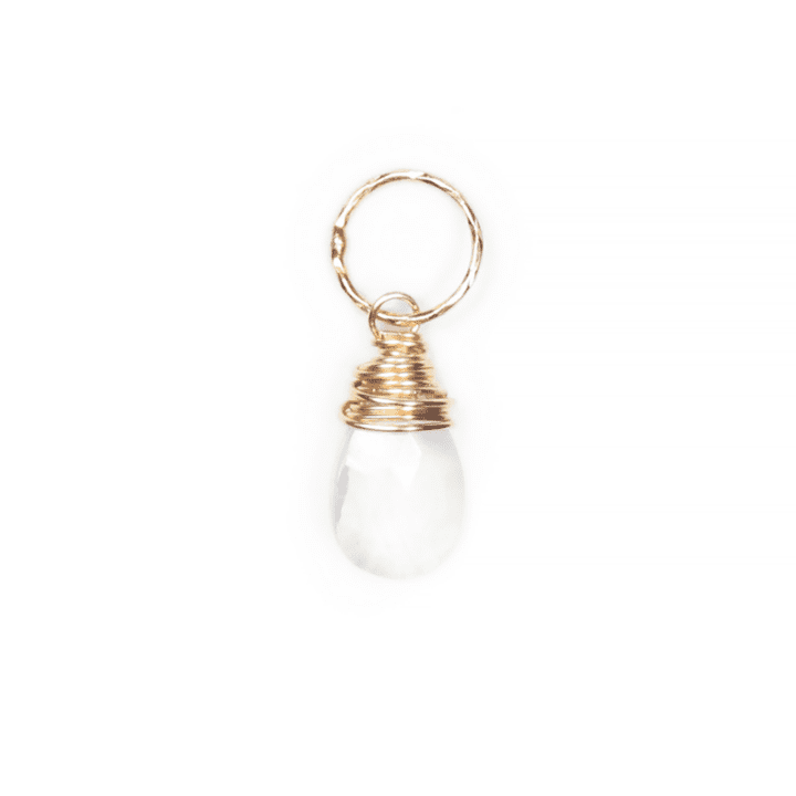 Rock Crystal Gold Charm Pendant | Bloom Jewelry Handcrafted in Denver, CO.