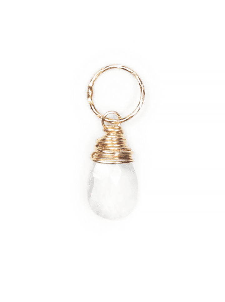 Rock Crystal Gold Charm Pendant | Bloom Jewelry Handcrafted in Denver, CO.