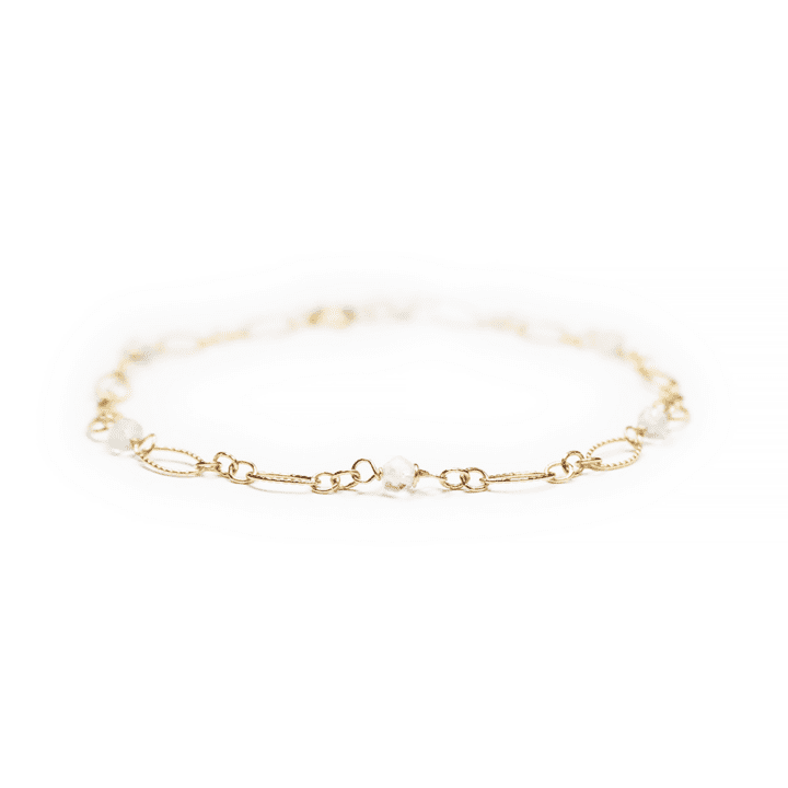 Rocky Crystal Gold Filled Filigree Anklet | Bloom Jewelry Handcrafted in Denver, CO