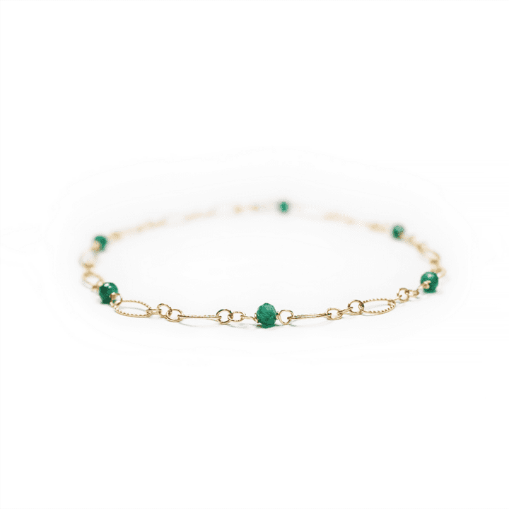Emerald & Gold Filigree Bracelet | Bloom Jewelry