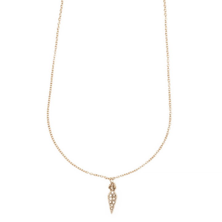 Pave Diamond Dagger 14k Gold Delicate Necklace | Bloom Jewelry Fine Jewelry Handcrafted in Denver, CO.