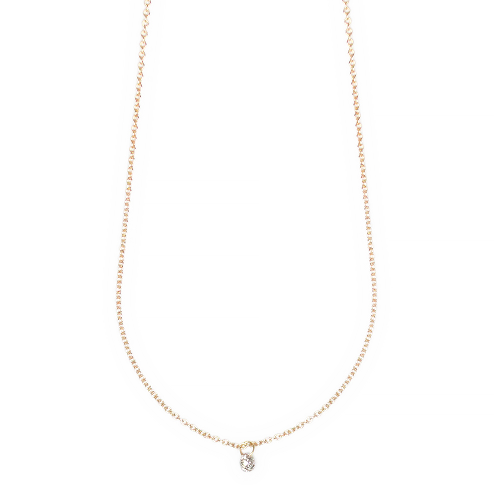 Blooming yellow gold necklace