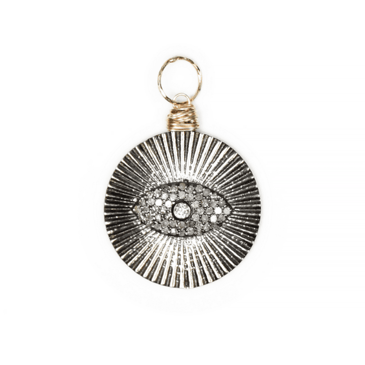 Evil Eye Diamond Coin Charm Pendant | Bloom Jewelry Lifetime Guarantee
