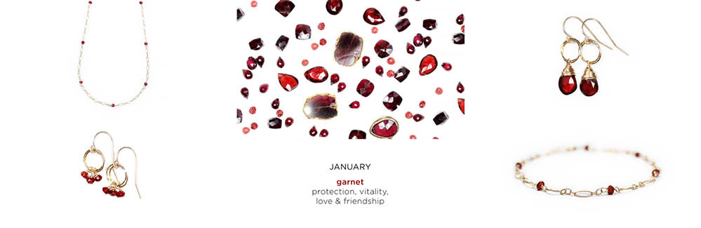 Garnet Birthstone Handcrafted Jewelry 