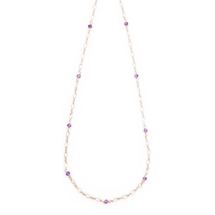 Amethyst Gold Filigree Layering Necklace | Bloom Jewelry Handcrafted in Denver, CO.